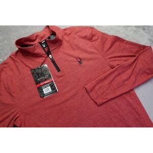 Spyder Men's 1/4 Zip Pullover Red Heather Long Sleeve Active SPM834K M